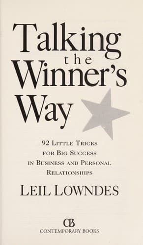 Tapa de Talking the winner's way