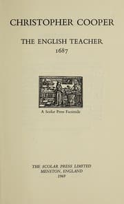 Tapa de The English teacher, 1687