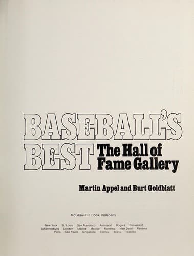 Tapa de Baseball's best