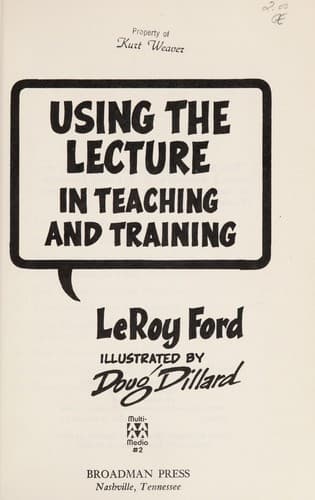 Tapa de Using the Lecture in Teaching and Training