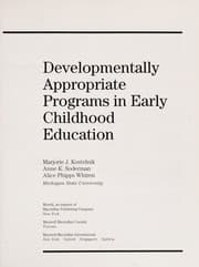 Tapa de Developmentally appropriate programs in early childhood education