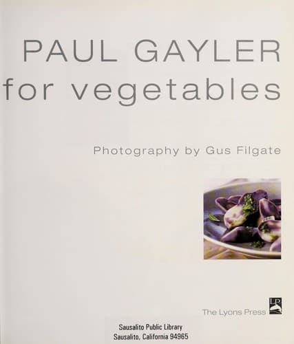 Tapa de A passion for vegetables
