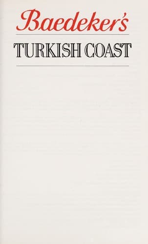 Tapa de Baedeker's Turkish coast
