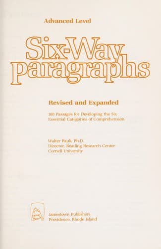 Tapa de Six Way Paragraphs