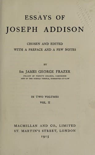 Tapa de Essays of Joseph Addison