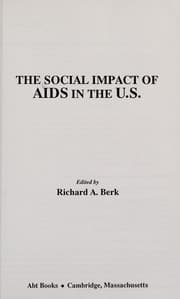 Tapa de The Social impact of AIDS in the U.S.