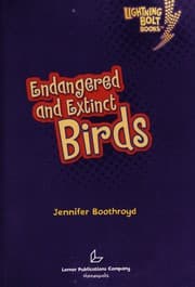 Tapa de Endangered and extinct birds