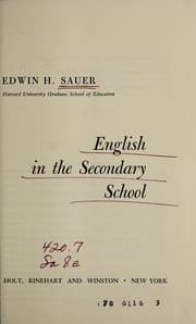 Tapa de English in the secondary school