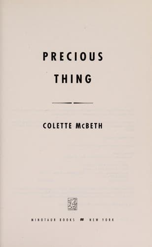 Tapa de Precious thing