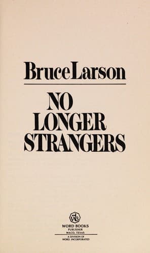 Tapa de No longer strangers