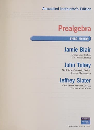Tapa de Prealgebra