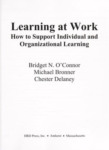 Tapa de Learning at work