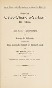 Tapa de Ueber ein Osteo-Chondro-Sarkom der Fibula ...