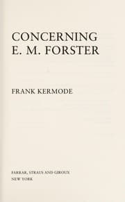 Tapa de Concerning E.M. Forster