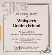 Tapa de Whisper's Golden Friend Starring Whisper the Winged Unicorn