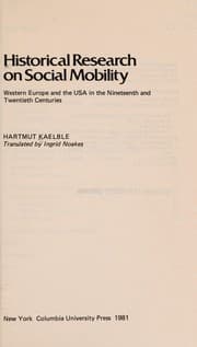 Tapa de Historical research on social mobility