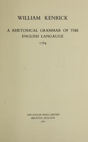 Tapa de A rhetorical grammar of the English language, 1784