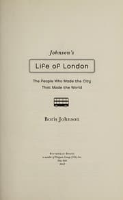 Tapa de Johnson's life of London