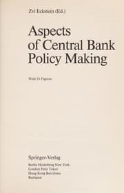 Tapa de Aspects of central bank policy making