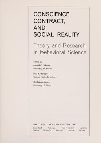 Tapa de Conscience, contract, and social reality