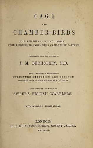 Tapa de Cage and chamber-birds