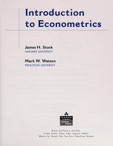Tapa de Introduction to econometrics