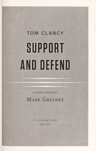 Tapa de Tom Clancy Support and Defend