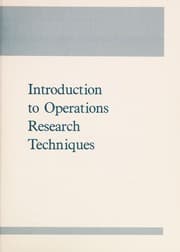 Tapa de Introduction to operations research techniques