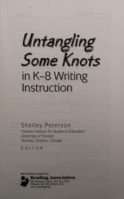 Tapa de Untangling some knots in K-8 writing instruction