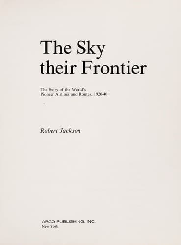 Tapa de The sky their frontier