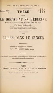 Tapa de De l'urée dans le cancer