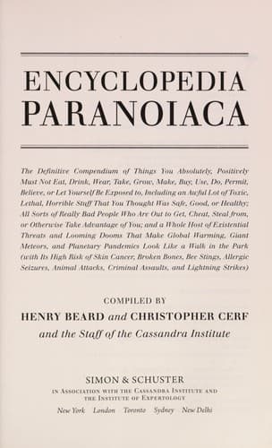 Tapa de Encyclopedia paranoiaca