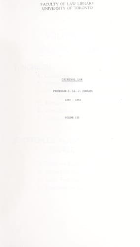 Tapa de Criminal law