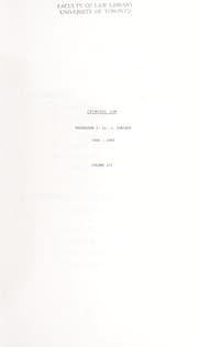 Tapa de Criminal law