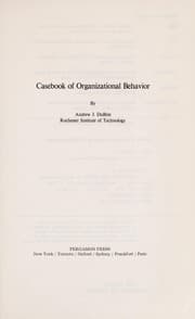 Tapa de Casebook of organizational behavior
