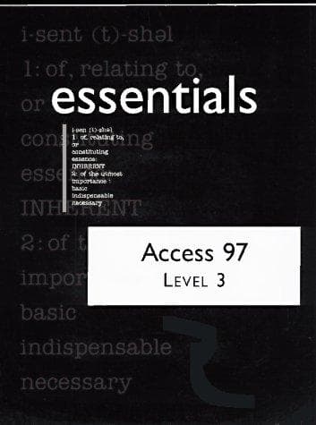 Tapa de Access 97 essentials level III
