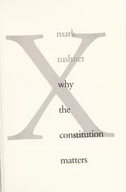 Tapa de Why the Constitution matters