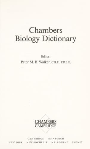 Tapa de Chambers biology dictionary