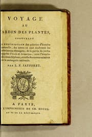 Tapa de Voyage au jardin des plantes
