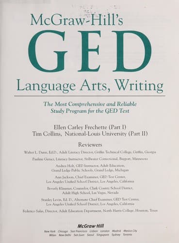 Tapa de McGraw-Hill's GED
