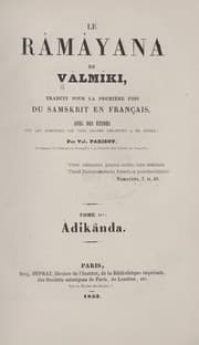Tapa de Le Râmâyana de Valmiki