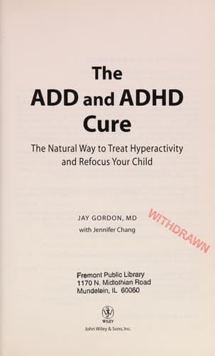 Tapa de The ADD and ADHD cure