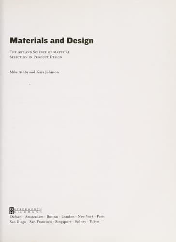 Tapa de Materials and design