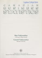 Tapa de Canadian business statistics