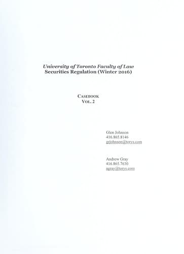 Tapa de Securities regulation