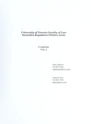 Tapa de Securities regulation