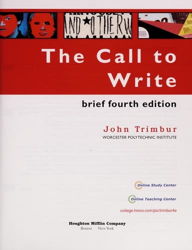 Tapa de The call to write
