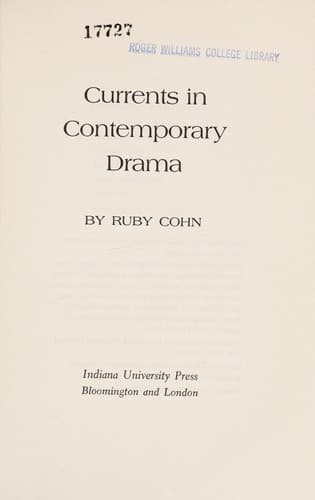Tapa de Currents in contemporary drama