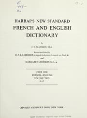 Tapa de Harrap's new standard French and English dictionary