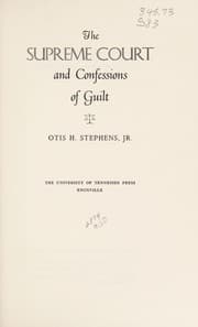 Tapa de The Supreme Court and confessions of guilt